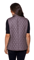 Womens Taupe Diamond Quilted Gilet db309