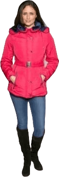Womens Warm Padded Cerise Pink Jacket db730