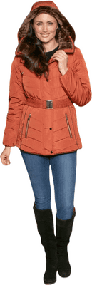 Womens Warm Padded Orange Jacket db730