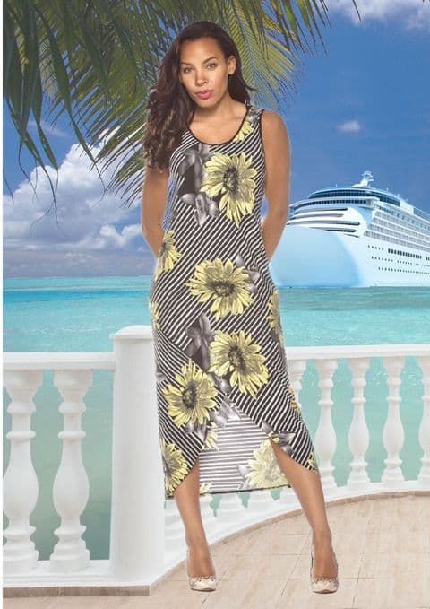 A Rapz - Large Flower Dress Yellow
