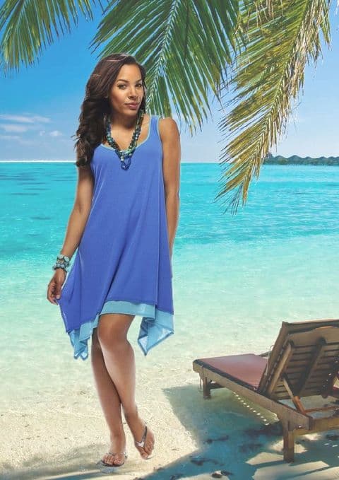 A Rapz - Two Tone short Dress Blue