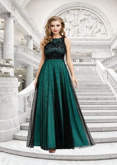 AE - Black/Green Dress