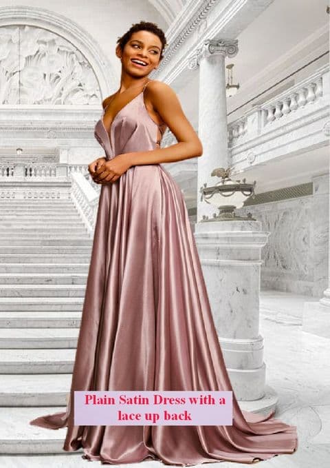 AE - Pink dress with lace up back