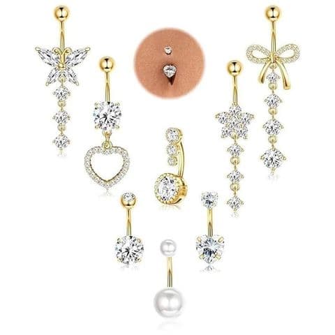 BandS - 8 different designs in Gold- Belly Bars £14.99 each
