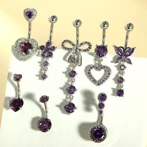 BandS - 8 different designs in Purple - Belly Bars £14.99 each