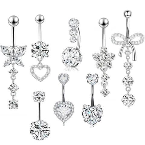 BandS - 8 different designs in Silver- Belly Bars £14.99 each