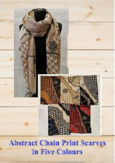 BandS - Abstract Chain Print Scarves