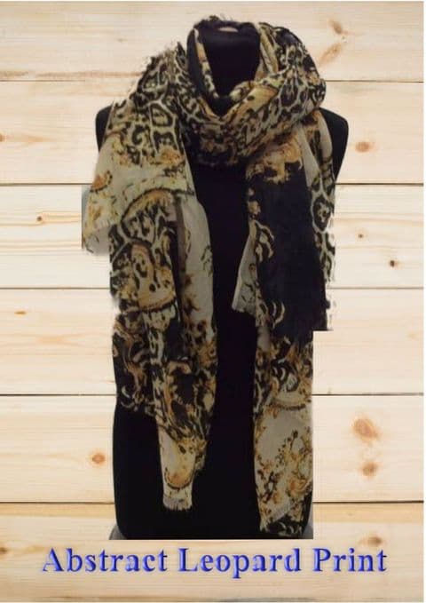BandS - Abstract Leopard Print Scarf