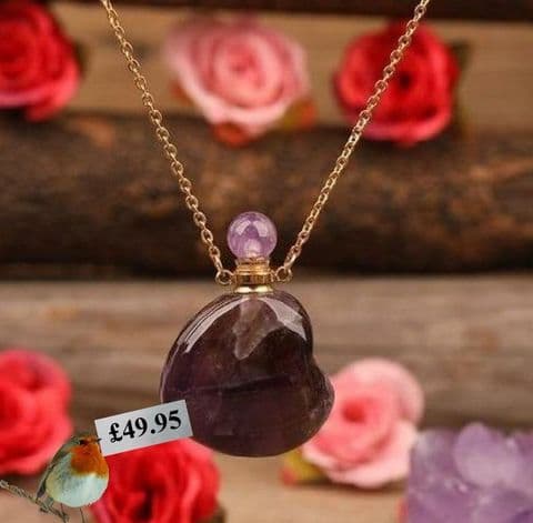 BandS - Amethyst Perfume bottle Necklace £49.95