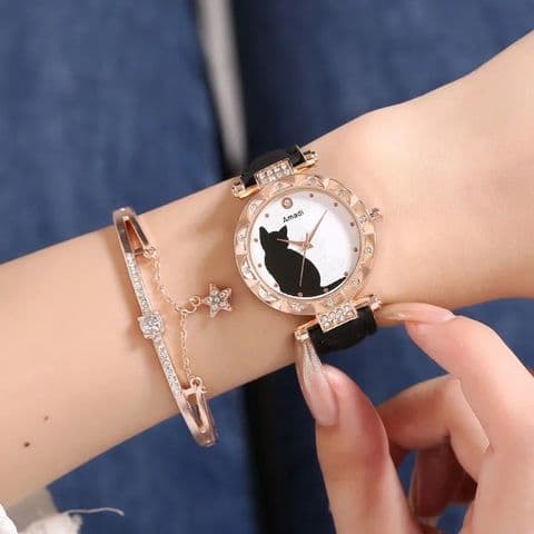 BandS - Black Cat Watch & Bangle Boxed £29.95