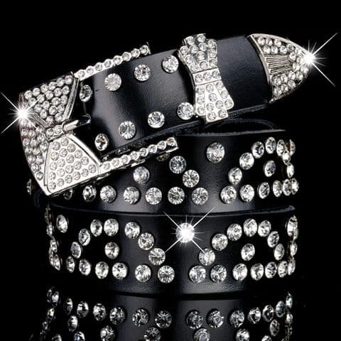 BandS - Black Diamonte Belt £29.95