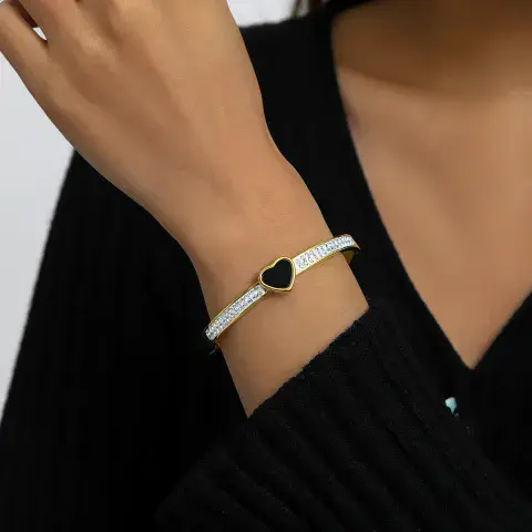 BandS - Black Heart Bangle £14.99