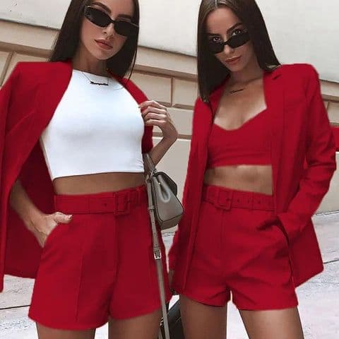 BandS - Blazer & Shorts Red