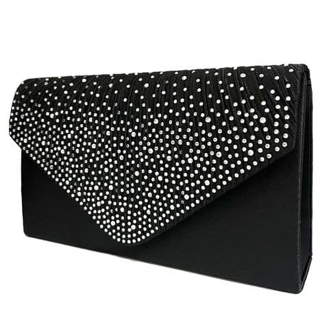 BandS - Bling Clutch Bag Black