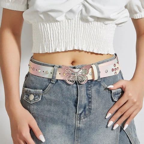 BandS - Butterfly Decorated Rhinestone Belt £24.95