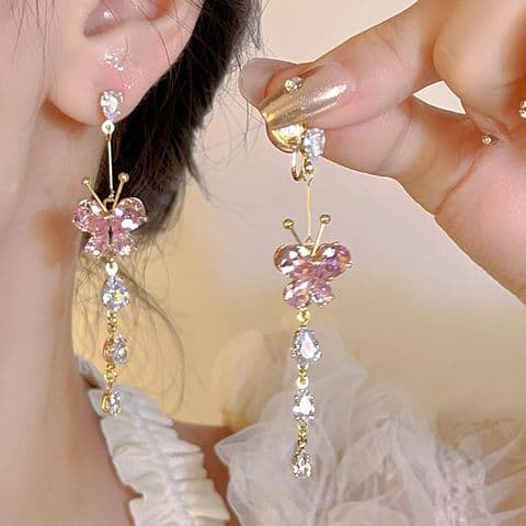 BandS - Butterfly Long drop Earings £14.99