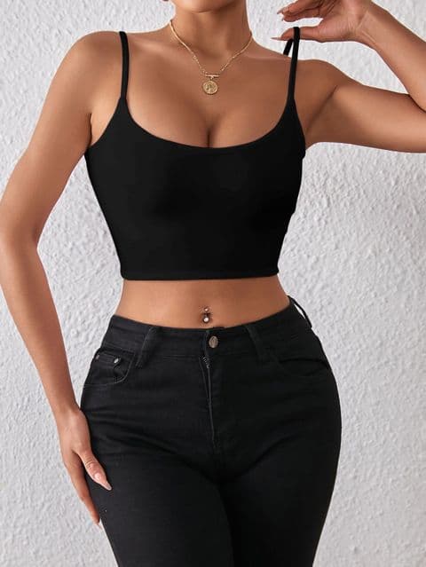 BandS - Casual Crop  Top Black £19.95