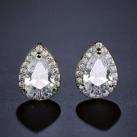 BandS - Classic Waterdrop Eight Heart Gold Earrings £14.99