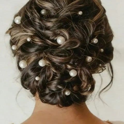 BandS -  Copper & Pearl GOLD Hair Pins £14.99