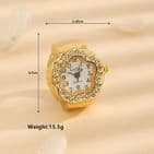 BandS - Diamonte Flower Ring Watch Gold £29.99