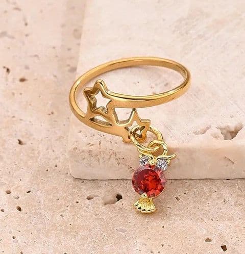 BandS - Double Star Angel pendant Ring  £14.99