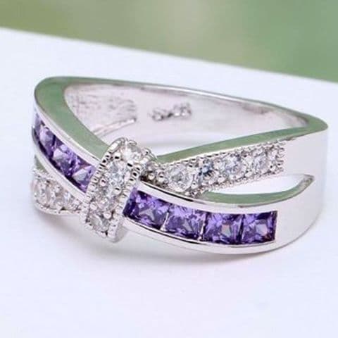 BandS - Elegant Geometric Rhinestone Ring. £14.99