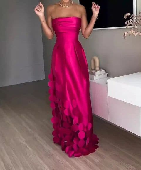 BandS - Elegant Shocking Pink Banquet Dress
