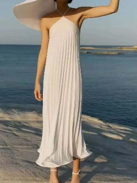BandS - Elegant Summer Wrap Dress White