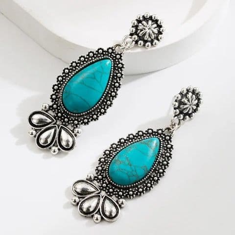 BandS - Ethnic Classic Style Flower Water Droplet Earrings £14.99