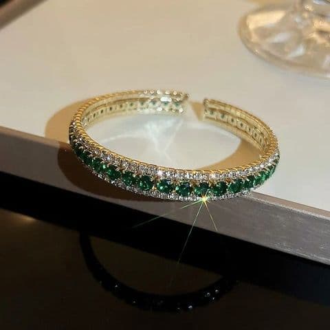 BandS - Geometric Emerald Alloy Bangle £19.99