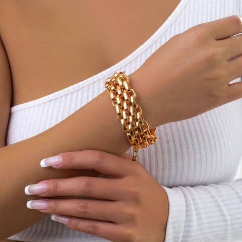 BandS - Gold Classic Waves bracelet £14.99