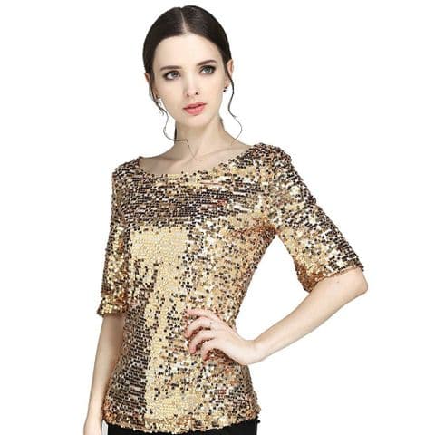 BandS - Gold sequin top
