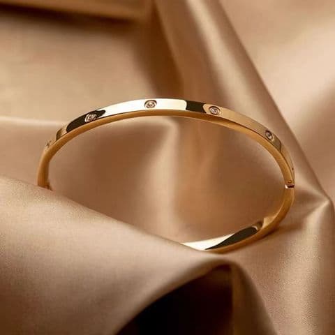BandS - Gold with Zircons Bangle £14.99