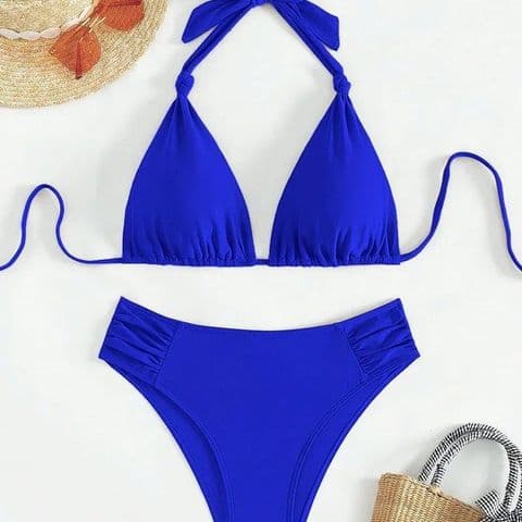 BandS - Green tie side Bikini