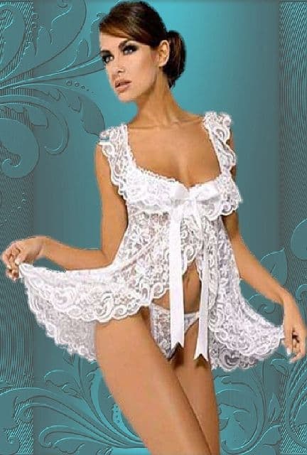 BandS - Lace Babydoll White
