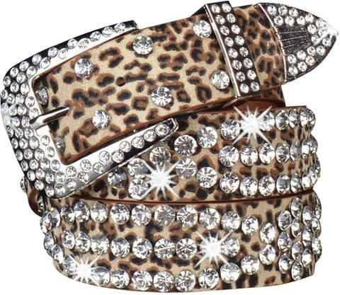 BandS - Leopard Diamonte Belt £29.95