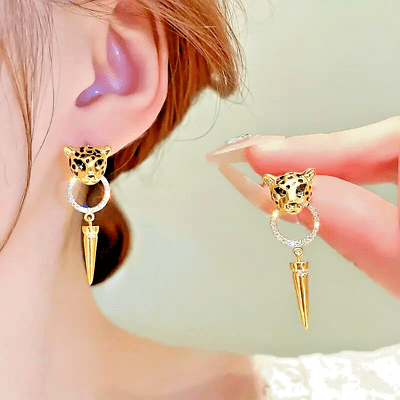 BandS - Leopard drop earings £14.99