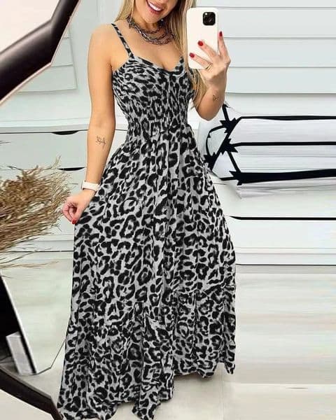 BandS - Leopard Summer Dress Grey