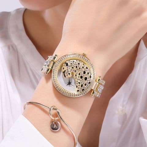 BandS - Leopard Watch Gold & Silver Boxed £29.95