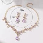 BandS - Lilac Necklace & Earrings Set  £29.95