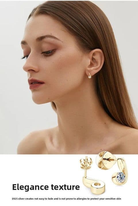 BandS - Moissanite Lab Diamond Earrings £75.00