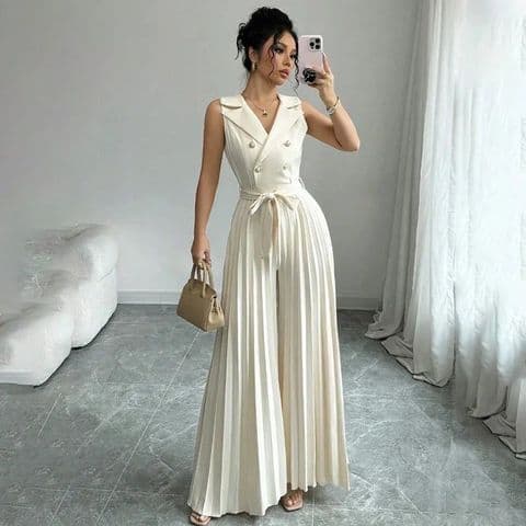 BandS - New Summer Casual Jumpsuit Apricot