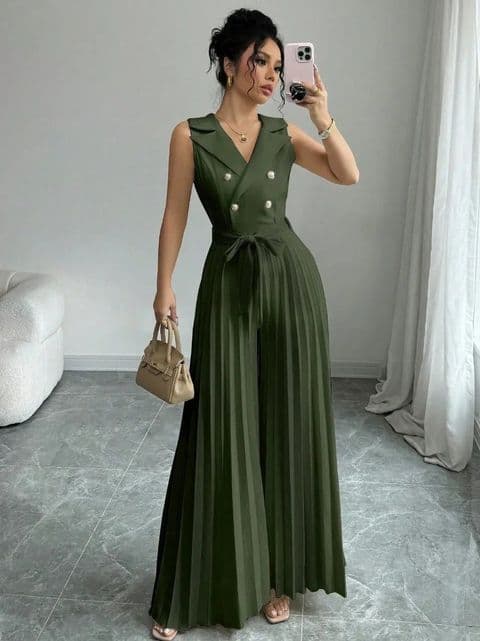 BandS - New Summer Casual Jumpsuit Army Green