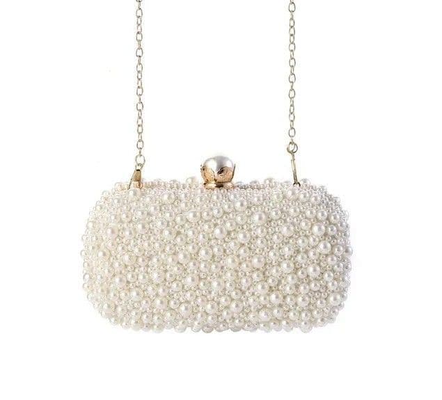 BandS - Pearl Clutch Bag Cream/Ivory