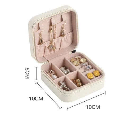 BandS - Pearlescent White Jewellery Box In PU Leather £14.99