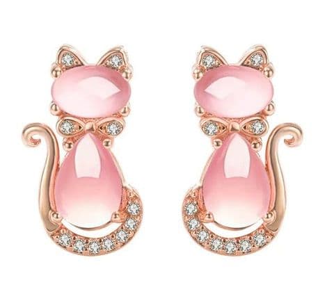 BandS - Pink Cat Earings £14.99