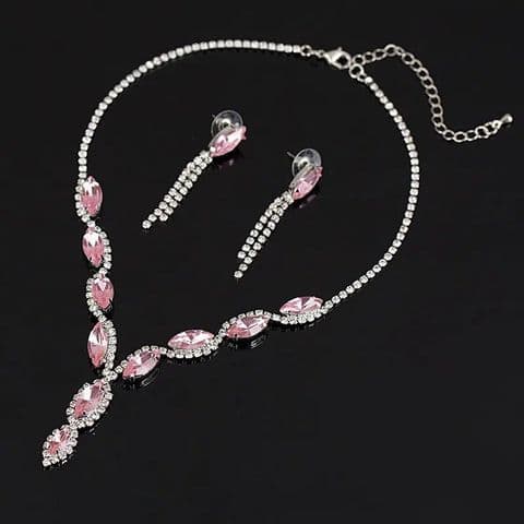 BandS - Pink Glam Water Droplet Rhinestone set  £29.95