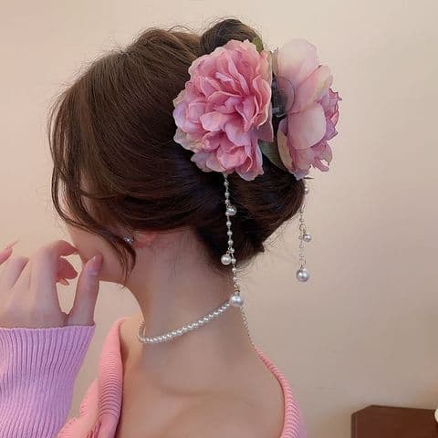 BandS - Purple Flower Claw Clip