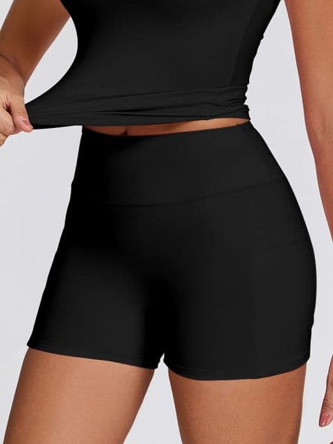 BandS - Quick Dry Yoga Shorts Black