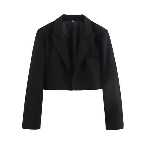 BandS - Short Suit Jacket with Long Sleeves Black